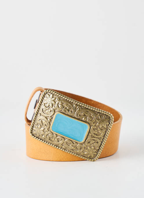 Ceinture effet matière satinée marron YOLETE femme