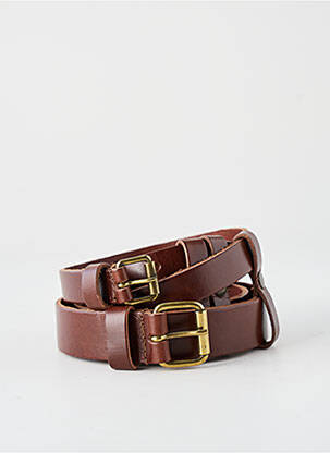 Ceinture effet matière satinée marron YOLETE femme