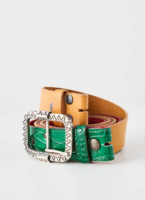 Ceinture coutures renforcées vert YOLETE femme
