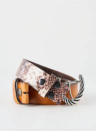Ceinture coutures renforcées marron YOLETE femme