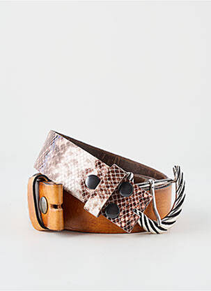 Ceinture coutures renforcées marron YOLETE femme