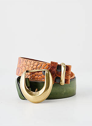 Ceinture effet matière satinée vert YOLETE femme