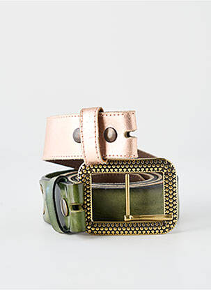 Ceinture coutures renforcées vert YOLETE femme