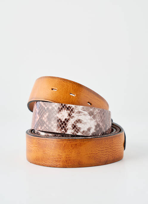 Ceinture coutures renforcées marron YOLETE femme