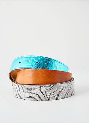 Ceinture fermeture pointe poinçonnée bleu YOLETE femme