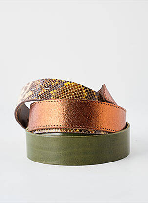 Ceinture effet matière satinée vert YOLETE femme