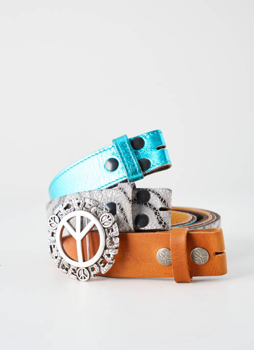 Ceinture fermeture pointe poinçonnée bleu YOLETE femme