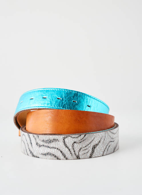 Ceinture fermeture pointe poinçonnée bleu YOLETE femme