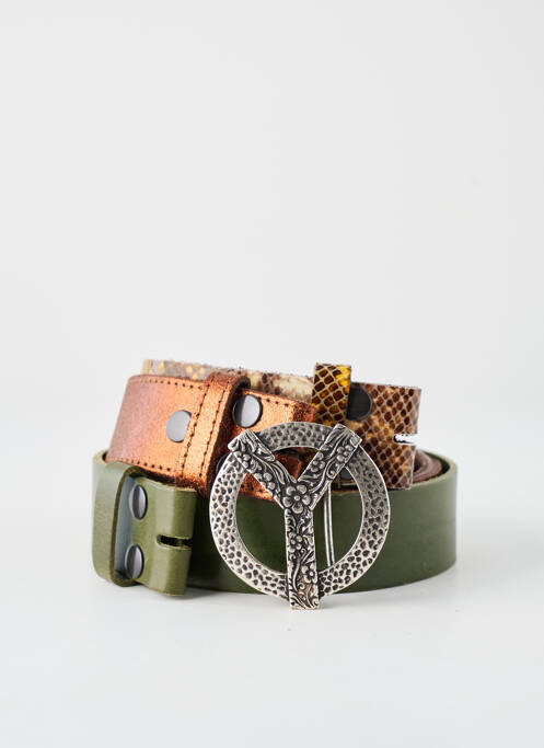 Ceinture effet matière satinée vert YOLETE femme