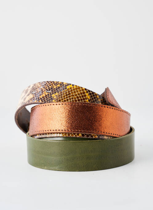 Ceinture effet matière satinée vert YOLETE femme