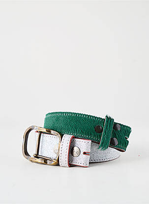 Ceinture effet matière satinée vert YOLETE femme