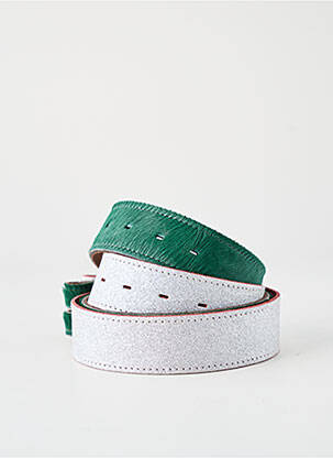 Ceinture effet matière satinée vert YOLETE femme