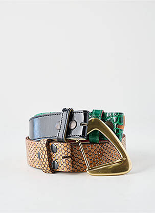 Ceinture effet matière satinée vert YOLETE femme
