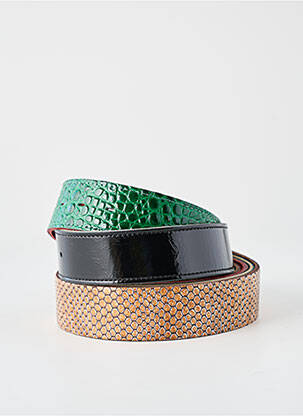 Ceinture effet matière satinée vert YOLETE femme