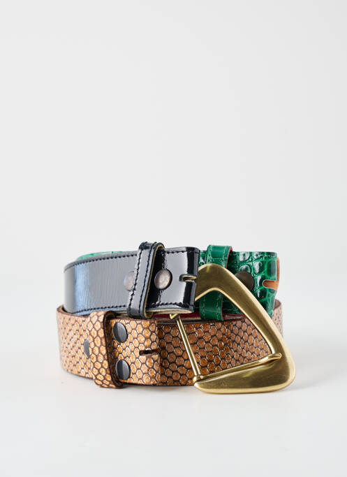 Ceinture effet matière satinée vert YOLETE femme