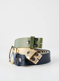 Ceinture coutures renforcées vert YOLETE femme