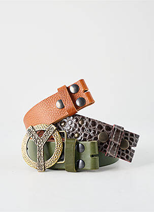 Ceinture effet matière satinée vert YOLETE femme