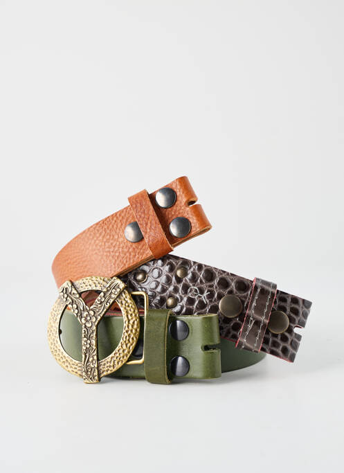 Ceinture effet matière satinée vert YOLETE femme