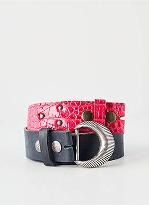 Ceinture fermeture pointe poinçonnée rouge YOLETE femme