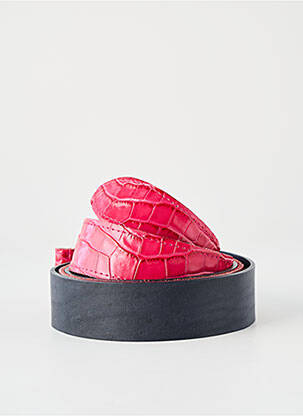 Ceinture fermeture pointe poinçonnée rouge YOLETE femme