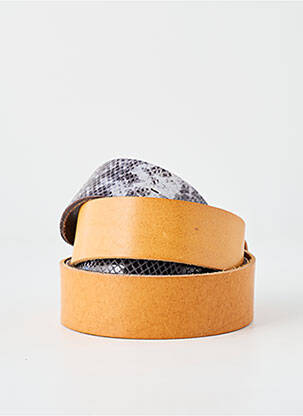 Ceinture fermeture pointe poinçonnée marron YOLETE femme