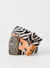 Ceinture fermeture pointe poinçonnée marron YOLETE femme