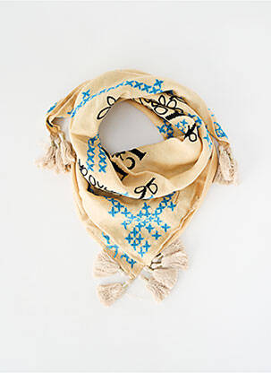 Foulard tissage popeline beige WILD femme