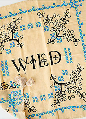 Foulard tissage popeline beige WILD femme