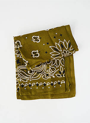 Foulard tissage popeline vert WILD femme