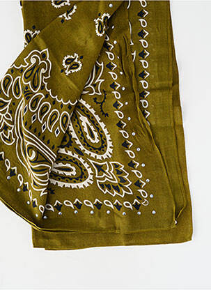 Foulard tissage popeline vert WILD femme