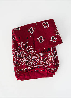 Foulard tissage popeline rouge WILD femme