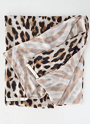 Foulard imprimé animal beige SHANNA femme