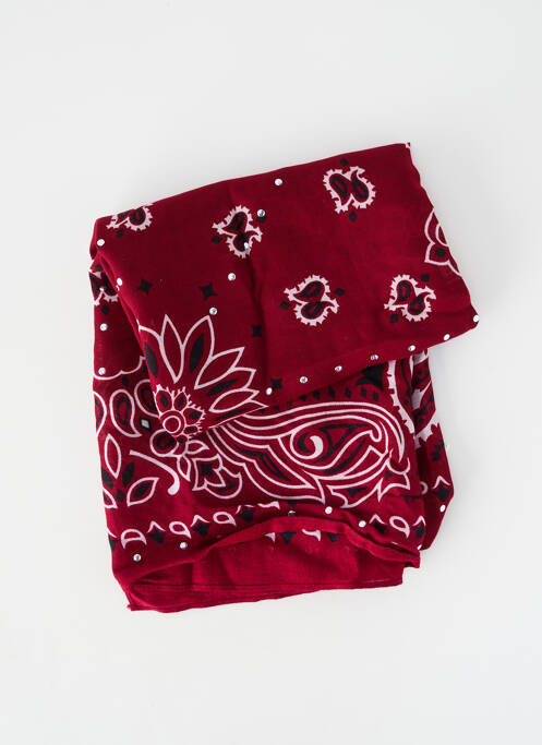 Foulard tissage popeline rouge WILD femme