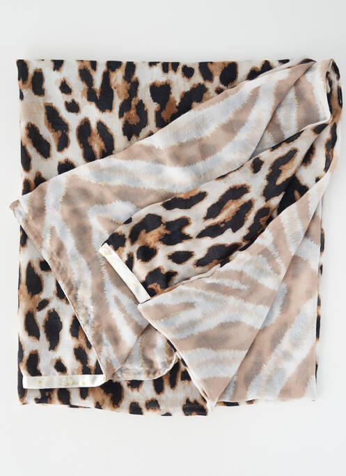 Foulard tissage popeline beige SHANNA femme