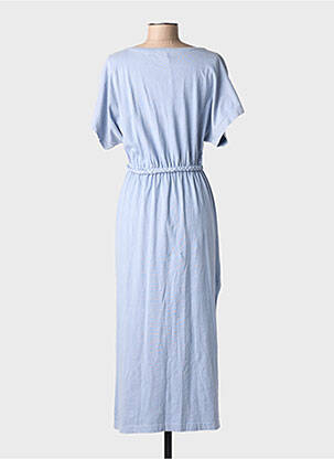 Robe longue manches courtes manches courtes bleu MAISON ANJE femme