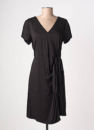 Robe mi-longue manches courtes manches courtes noir LOLA ESPELETA femme