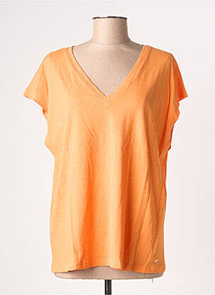 T-shirt coupe droite manches courtes orange LA PETITE ETOILE femme
