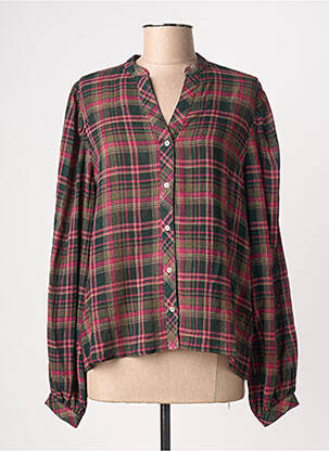 Chemisier tissage crêpe manches longues marron MKT STUDIO femme