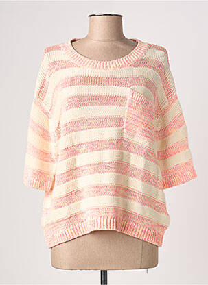 Pull col rond manches 3/4 beige WHITE STUFF femme