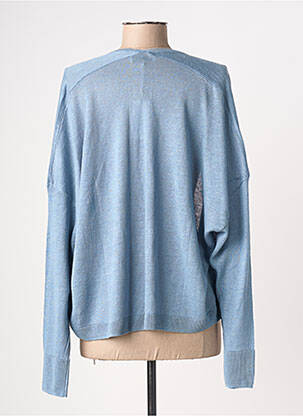 Gilet manches longues maille tricot bleu HARRIS WILSON femme