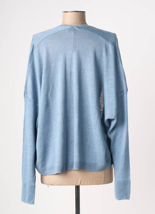 Gilet manches longues maille tricot bleu HARRIS WILSON femme
