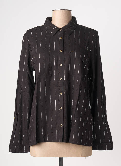 Chemisier imprimé fantaisie manches longues noir WHITE STUFF femme