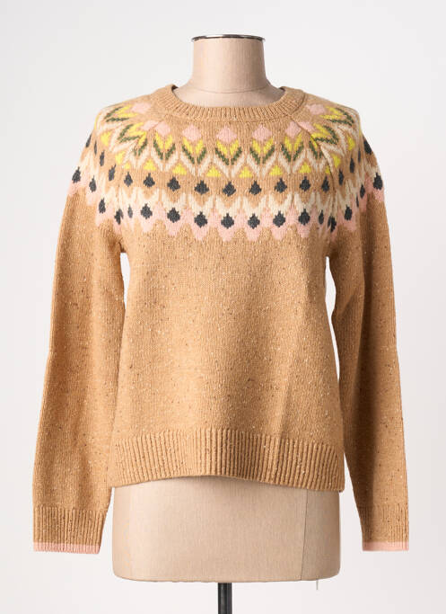 Pull coupe cintrée manches longues marron WHITE STUFF femme