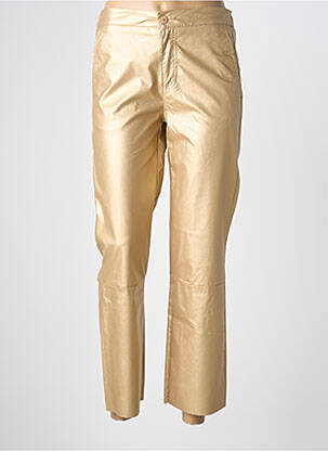 Pantalon droit taille élastique taille normale or FIVE femme
