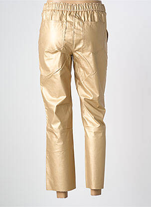Pantalon droit taille élastique taille normale or FIVE femme