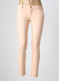 Pantalon chino tissage popeline taille normale rose LAB DIP PARIS femme