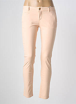 Pantalon chino tissage popeline taille normale rose LAB DIP PARIS femme