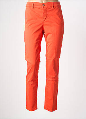 Pantalon droit stretch taille normale orange HAPPY femme