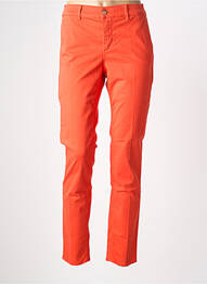 Pantalon droit stretch taille normale orange HAPPY femme