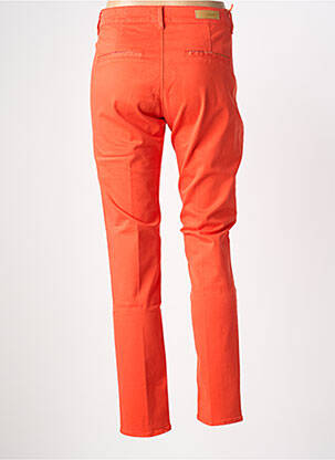 Pantalon droit stretch taille normale orange HAPPY femme